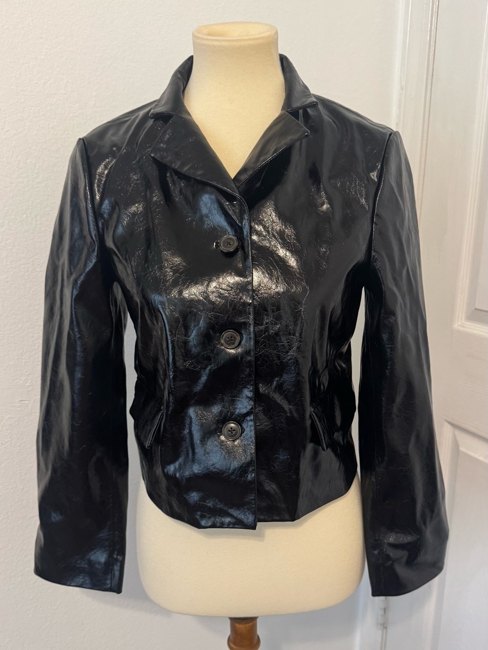 J Crew Shirt Jacket Faux Distressed Leather Short Blazer Chic Modern 2025 NWT 2